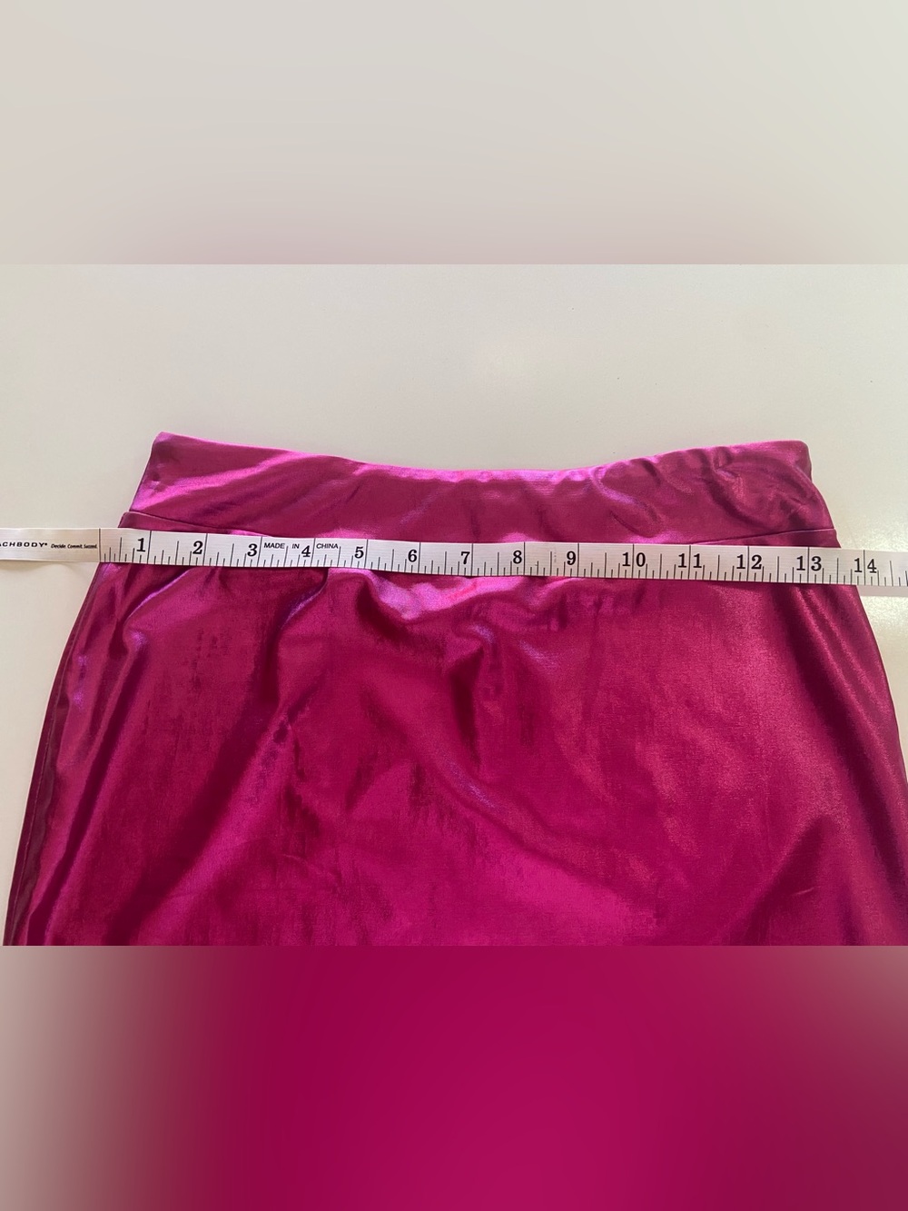 Fuchsia Metallic Mini Skirt Kate Kasin worn once size S women’s - Picture 6 of 9